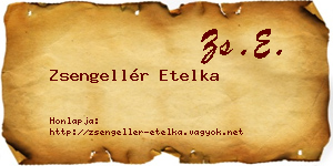 Zsengellér Etelka névjegykártya